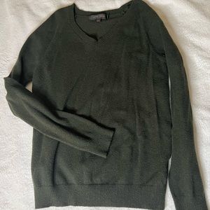 Olive green lightweight sweater.